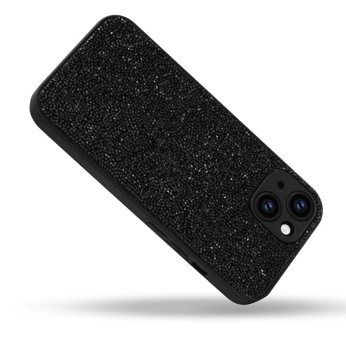Apple iPhone 12 Hoesje - Zwart - Diamant Glitter Back Cover