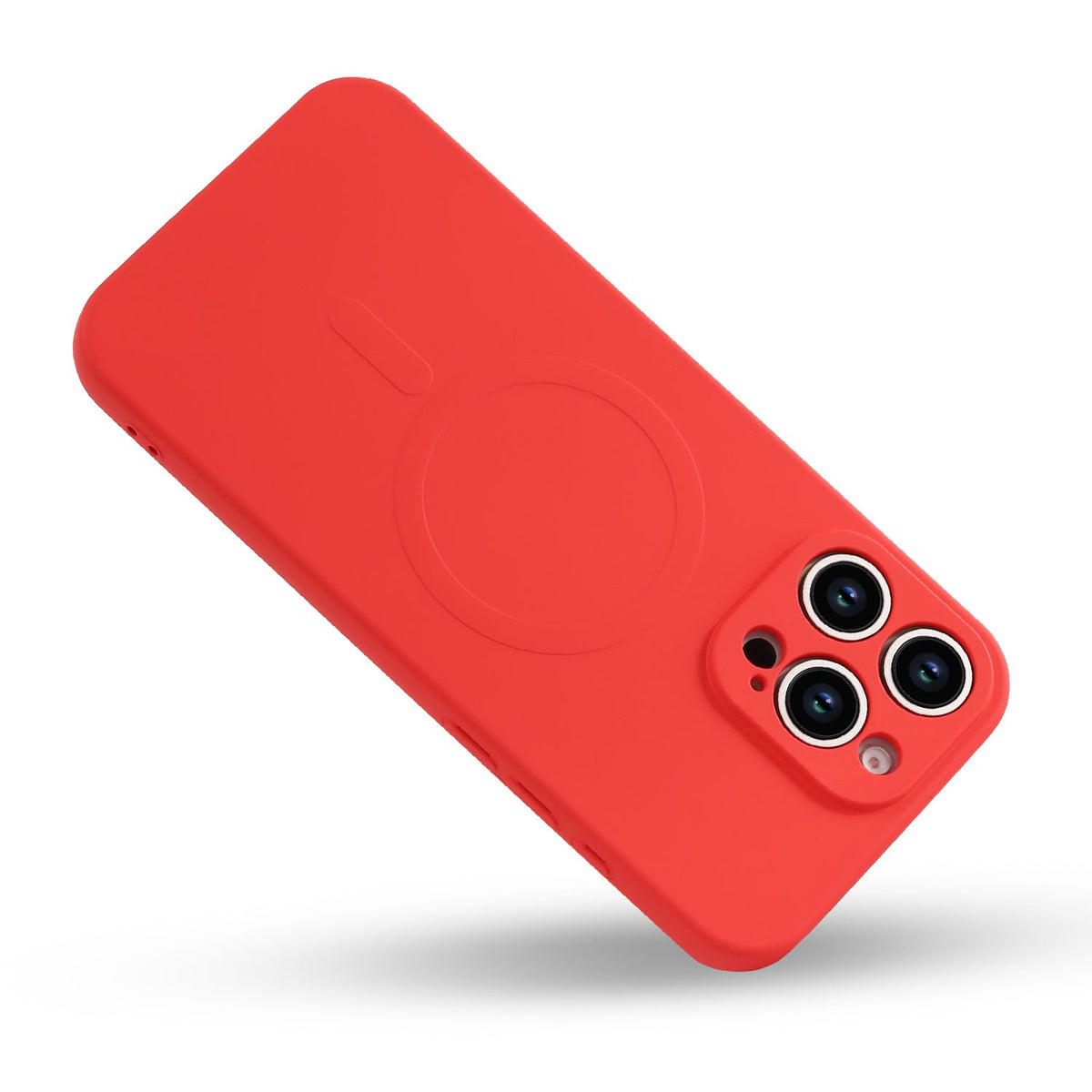 Apple iPhone 16 Pro Max Hoesje - Rood - Liquid Siliconen MagSafe Back Cover