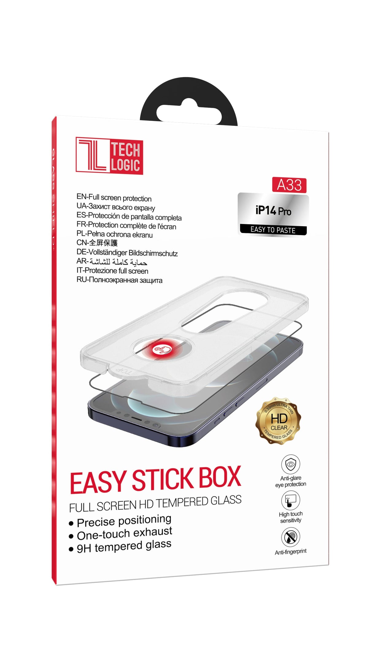 Apple iPhone 14 Pro Screen Protector - Full Cover with Applicator - 1 Piece