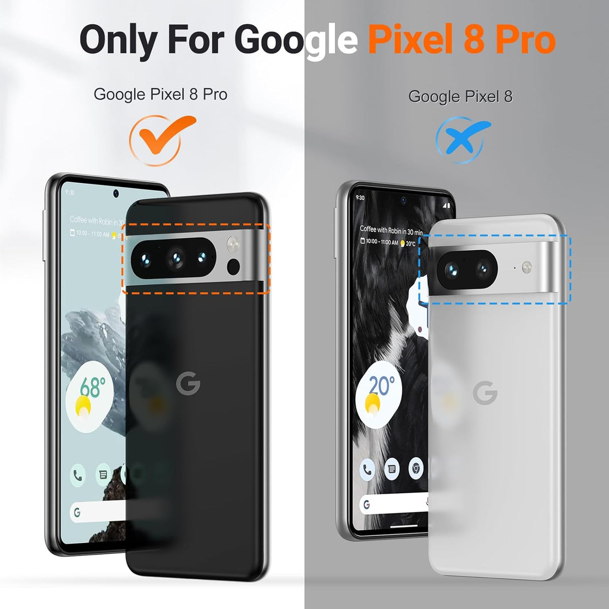 Google Pixel 8 Pro Case - Black - Anti-Shock Creative Kickstand Back Cover