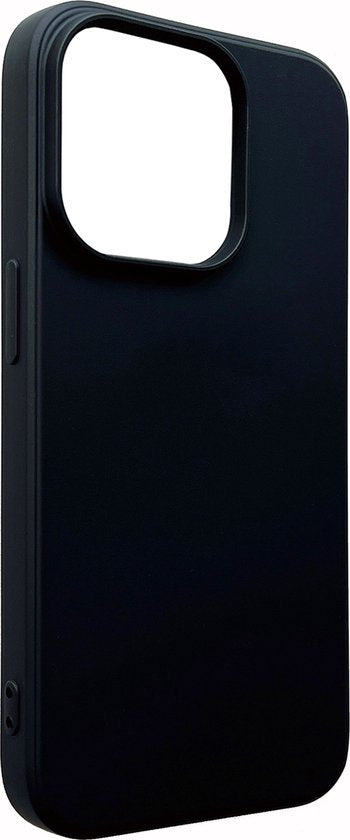Apple iPhone 14 Pro Max Hoesje - Zwart - Microfiber Siliconen Back Cover