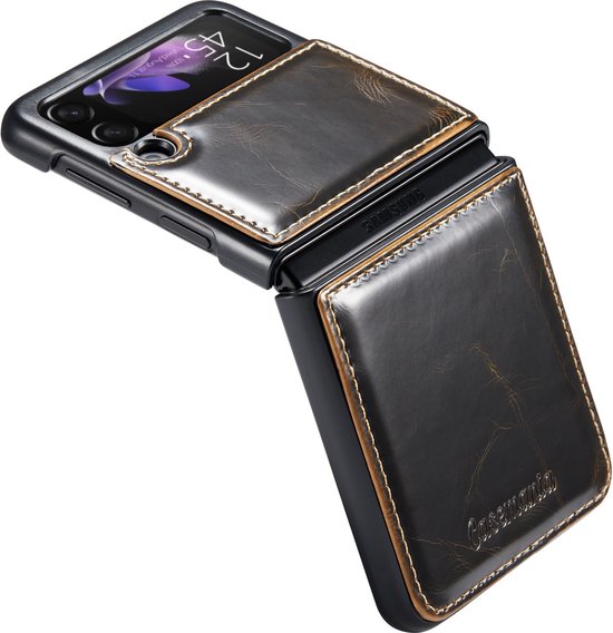 Samsung Galaxy Z Flip 3 5G Hoesje - Cognac Brown - Bookcase
