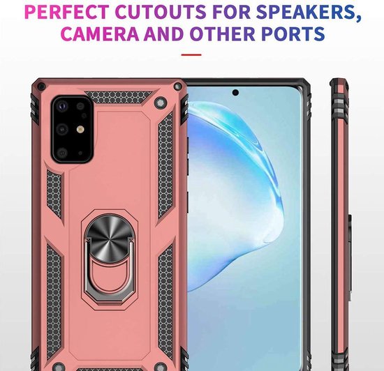 Samsung Galaxy S20 Plus Hoesje - Roségoud - Armor Kickstand Back Cover