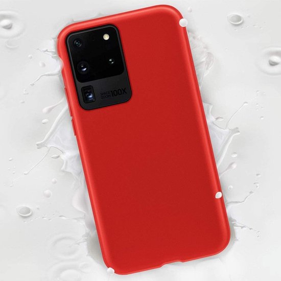 Samsung Galaxy S20 Ultra Hoesje - Rood - Siliconen Back Cover