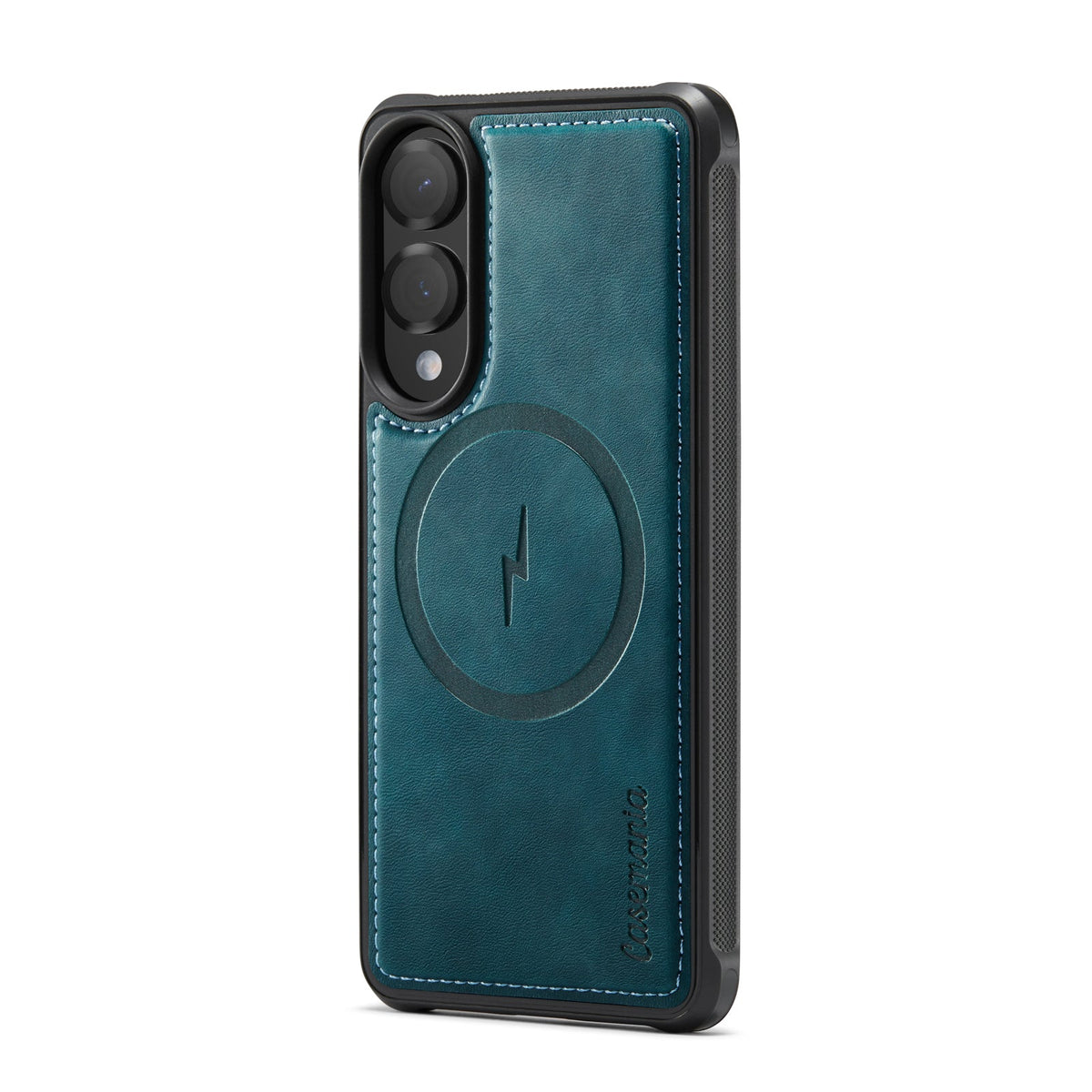 Samsung Galaxy S25 Edge Case - Emerald Green - Faux Leather MagSafe Back Cover