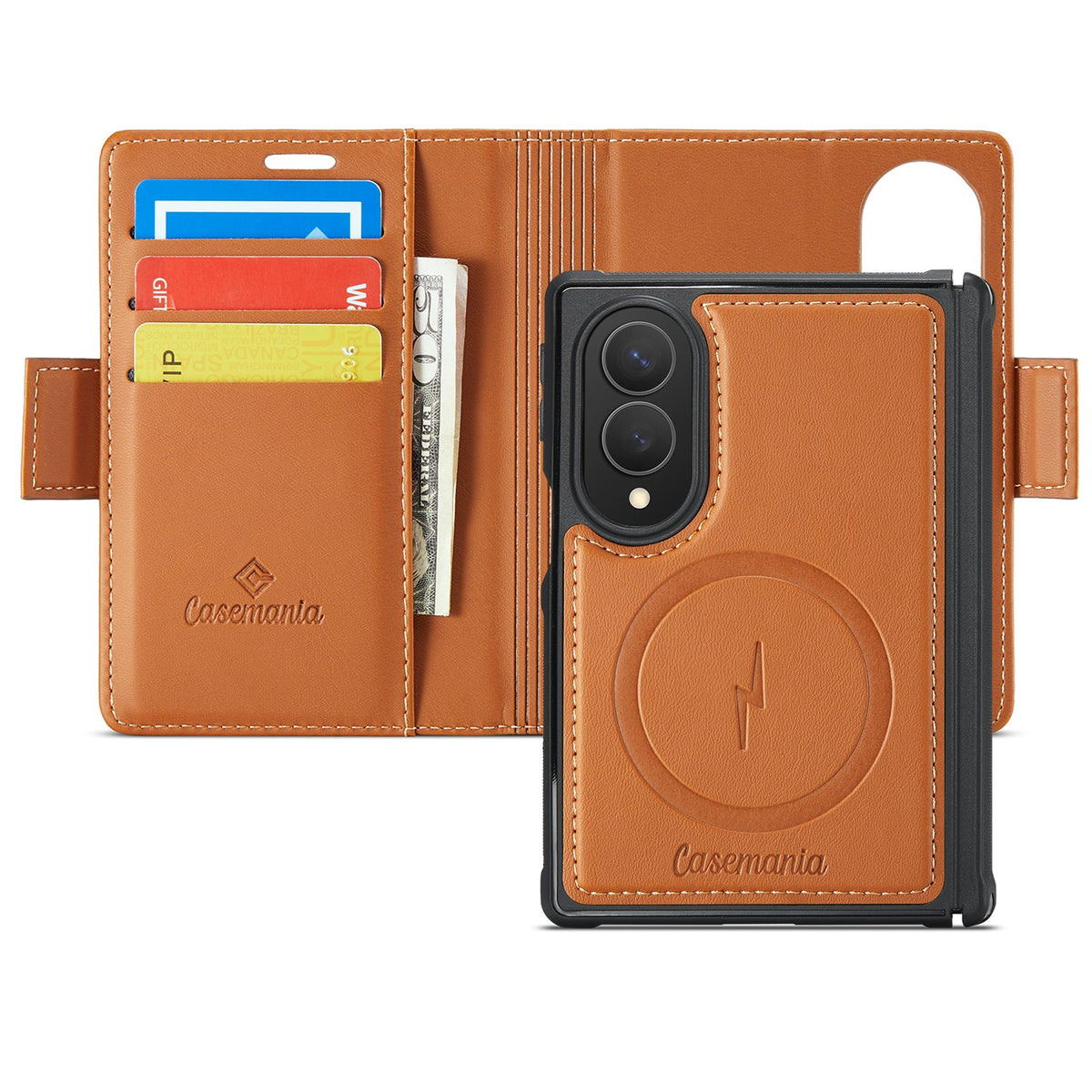 Samsung Galaxy Z Fold8 Case - Sienna Brown - 2-in-1 MagSafe Wallet Case