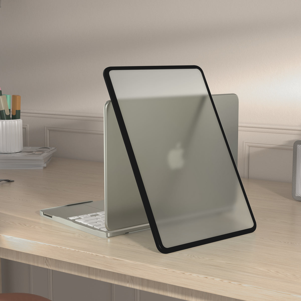 Apple MacBook Neo (13-inch) - Schwarz/Transparent - Stoßfeste Laptop-Hardcase mit verstärktem Rand