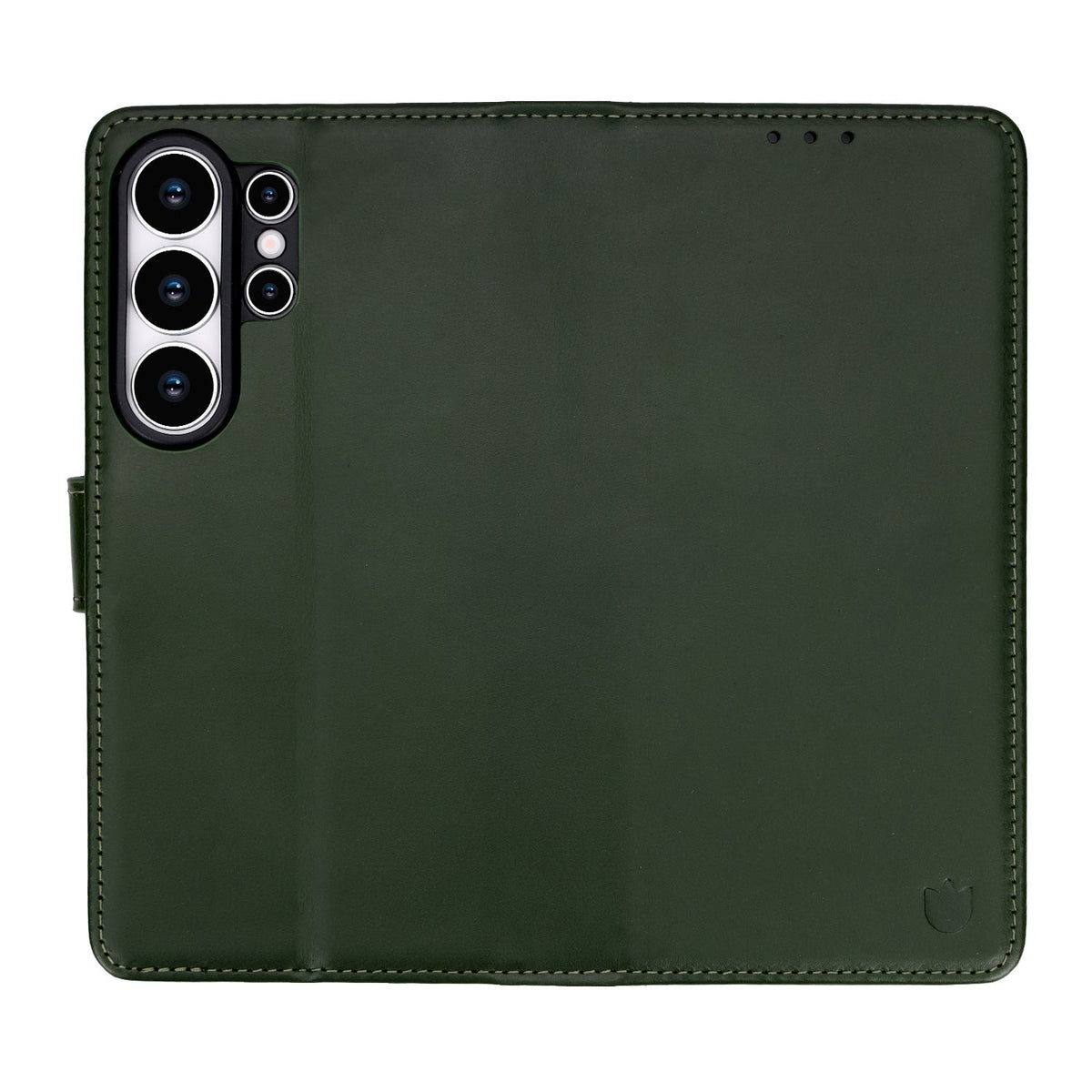 Samsung Galaxy S26 Ultra Hülle - Forest Green - Echtleder-Klapphülle mit Kartenfach