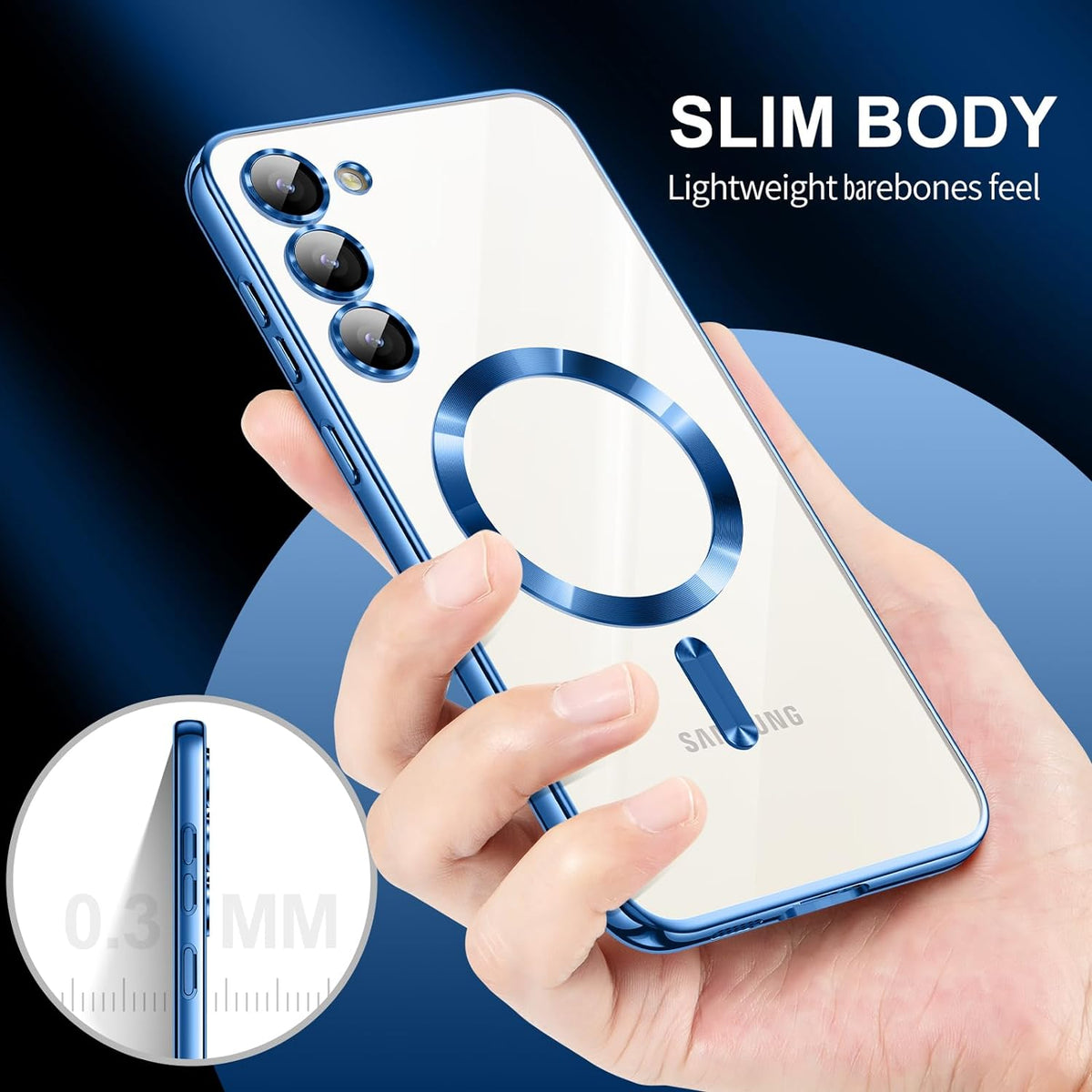 Samsung Galaxy S23 FE Hoesje - Blauw - Siliconen MagSafe Back Cover