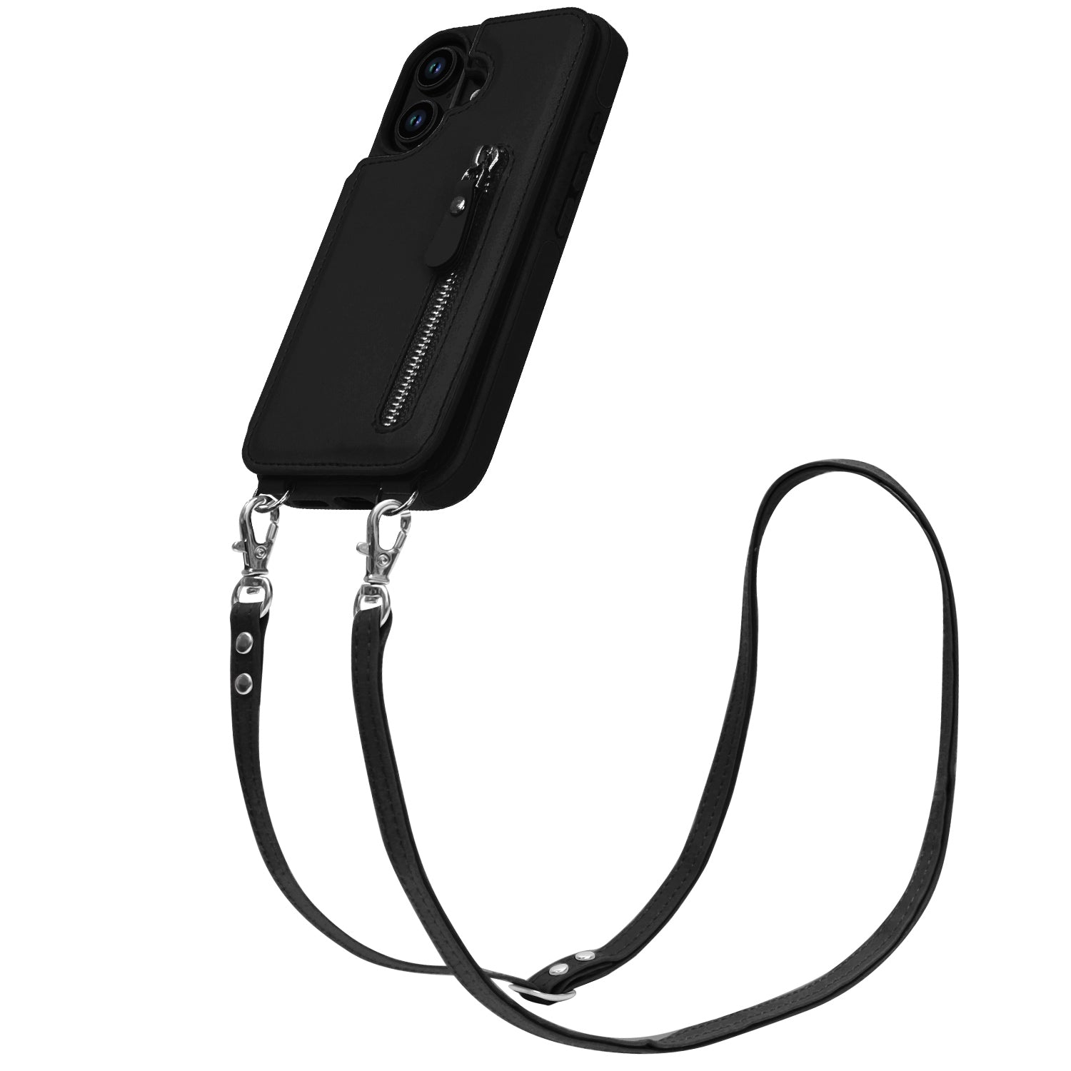 Luna | Crossbody-Rückentasche mit Reißverschluss | Onyxschwarz