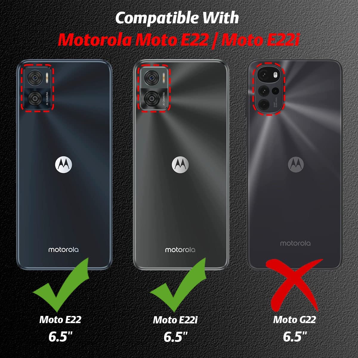 Motorola Moto E22 Hoesje - Transparant - Anti-Shock Back Cover