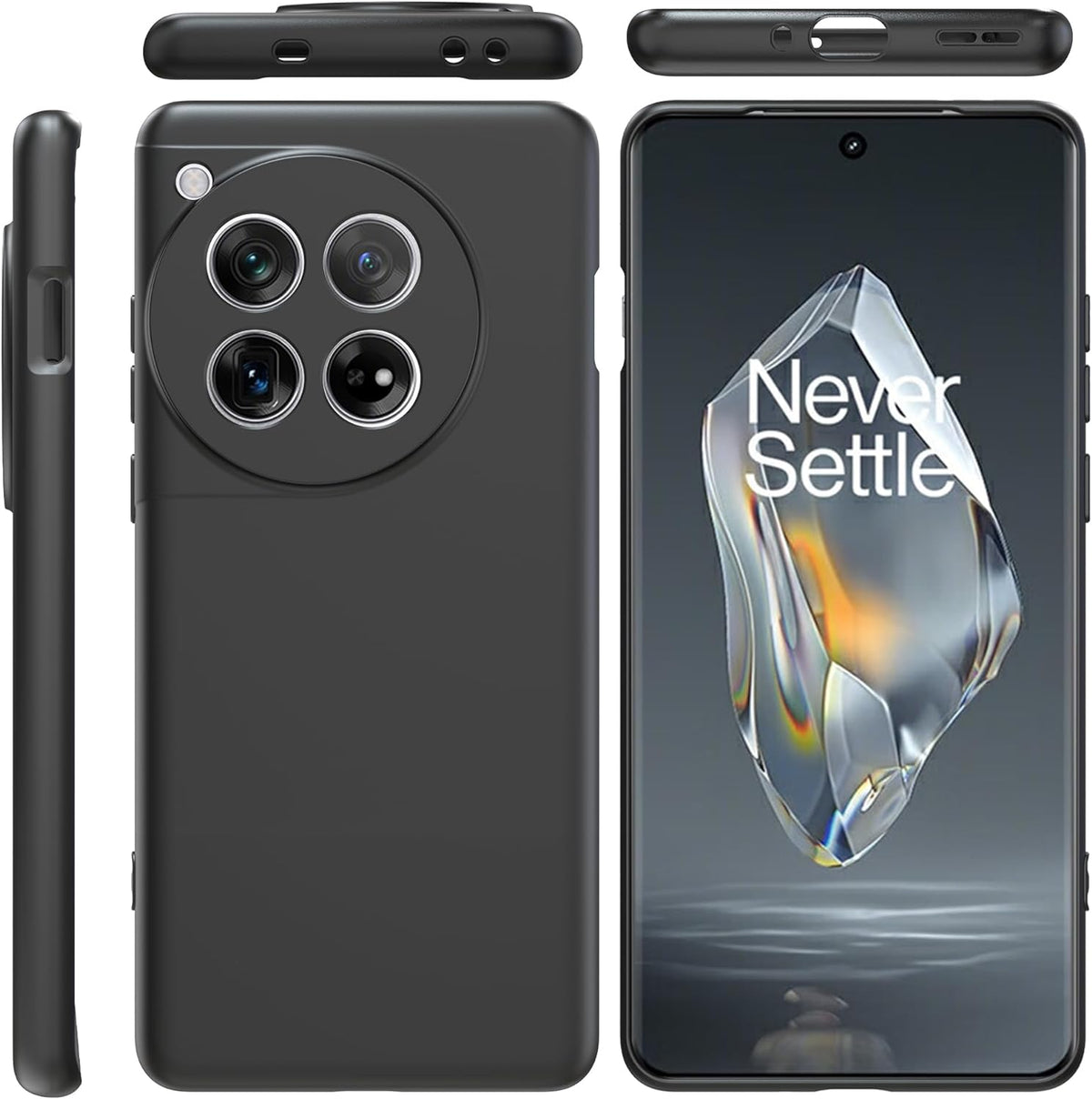 OnePlus 12R Hoesje - Zwart - Siliconen Back Cover