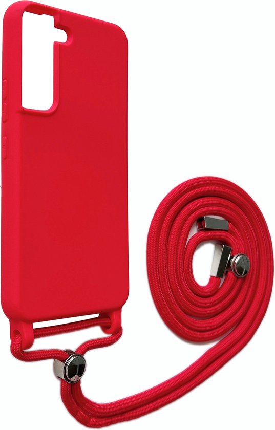 Coque Samsung Galaxy S22 Plus - Rouge - Housse arrière en silicone avec cordon pour téléphone
