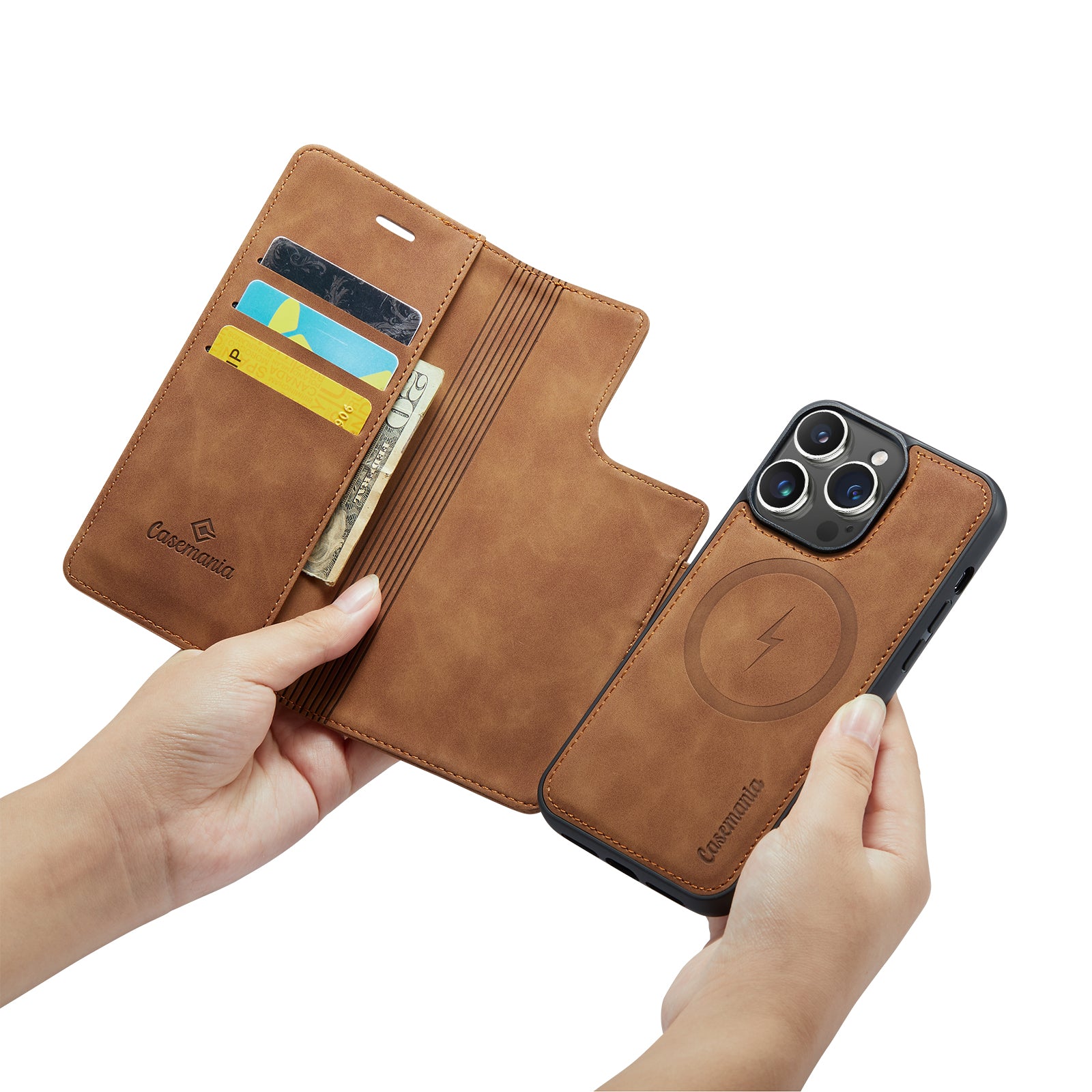 Snap Magnet | MagSafe-Compatibel 2-in-1 Bookcase | Sienna Brown