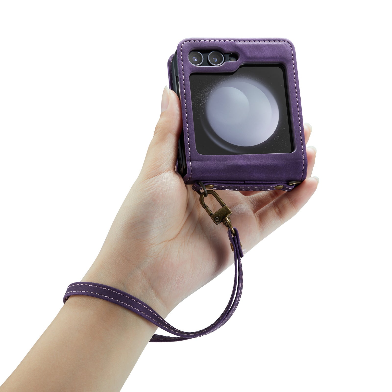 Arco | Z Flip-serie Crossbody Hoesje | Deep Purple