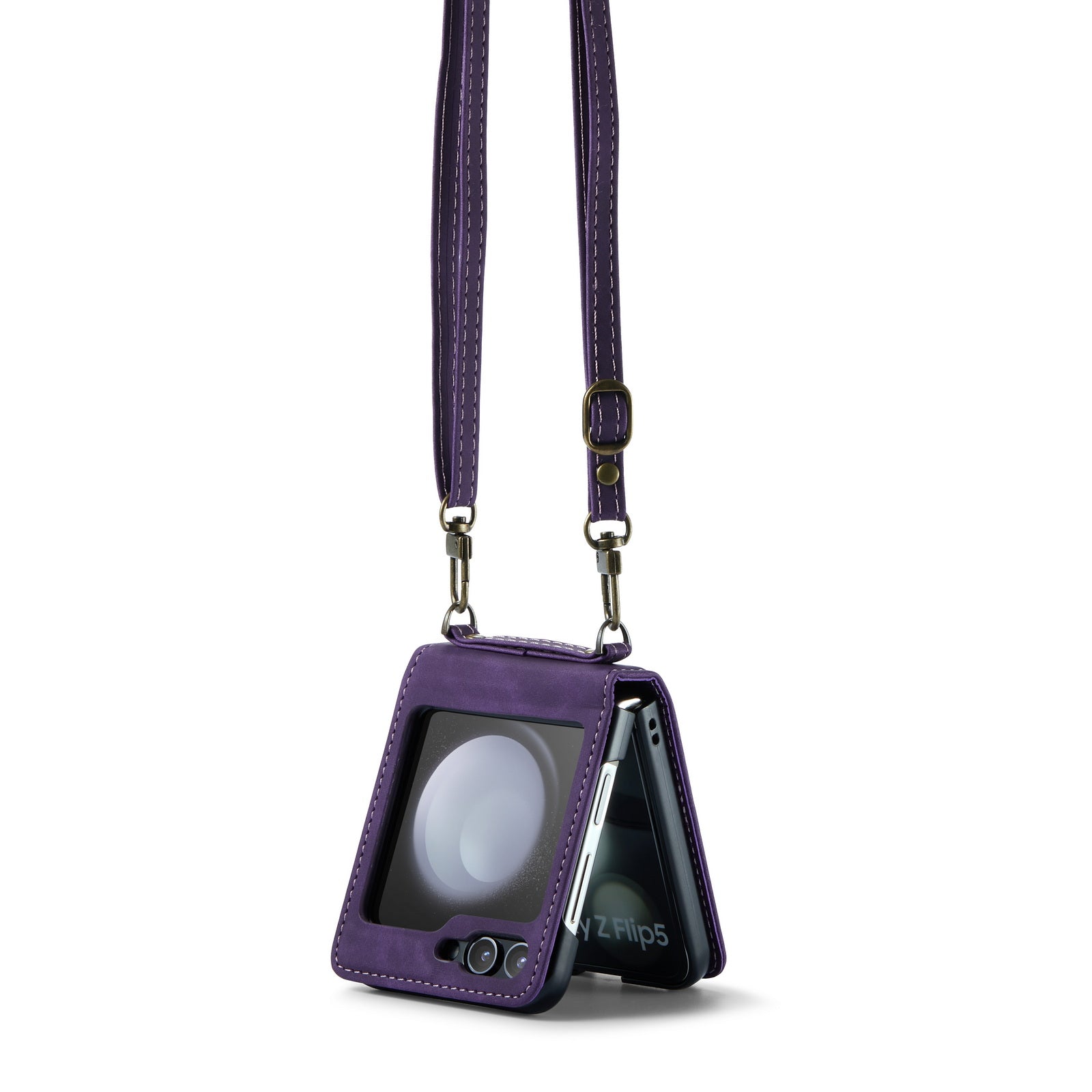 Arco | Z Flip-serie Crossbody Hoesje | Deep Purple