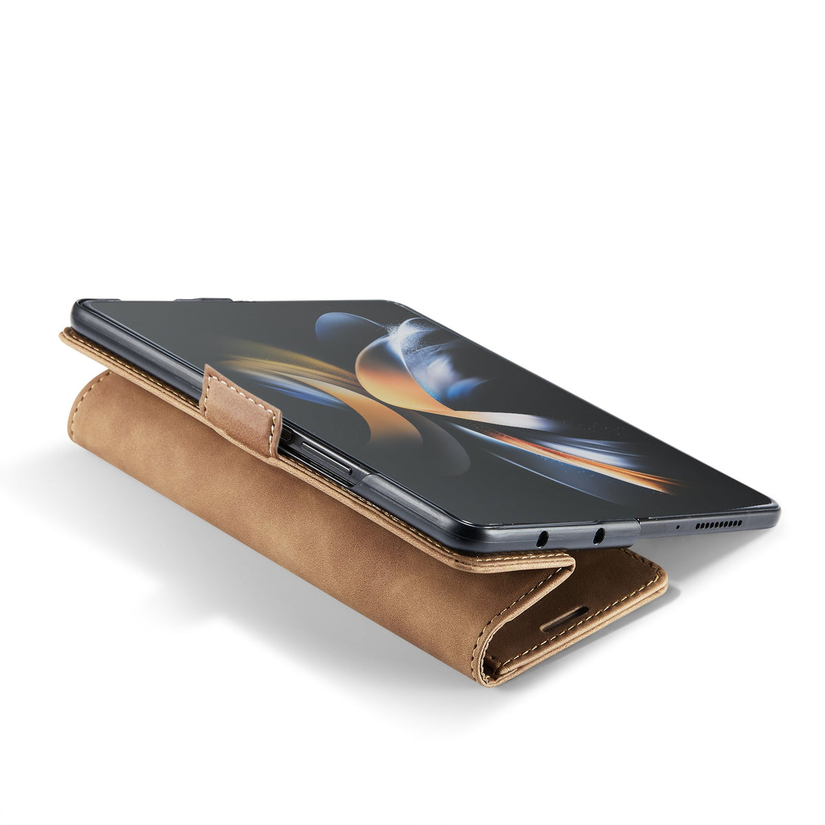 Samsung Galaxy Z Fold6 Hülle - Sienna Brown - Klapphülle mit Kartenfach