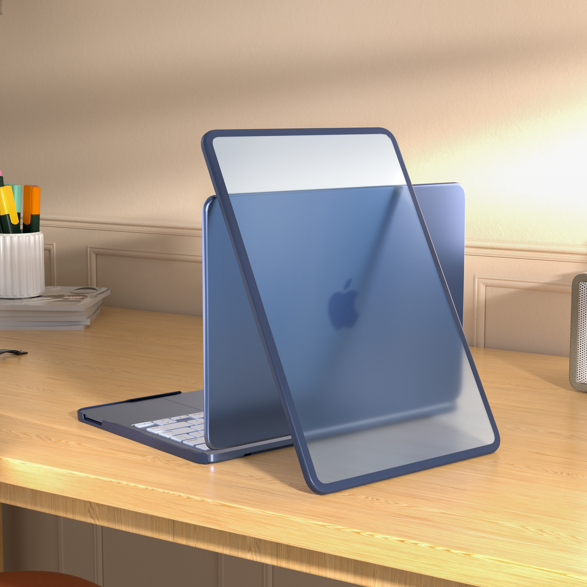 Apple MacBook Neo (13-inch) - Blau/Transparent - Stoßfeste Laptop-Hardcase mit verstärktem Rand