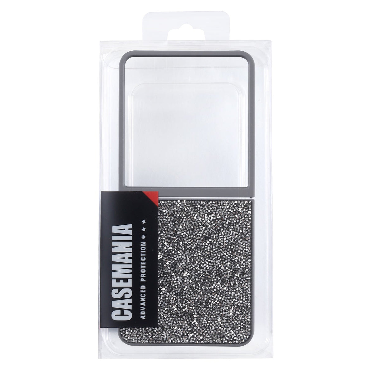 Samsung Galaxy Z Flip 7 Hoesje - Grijs - Diamant Glitter Back Cover