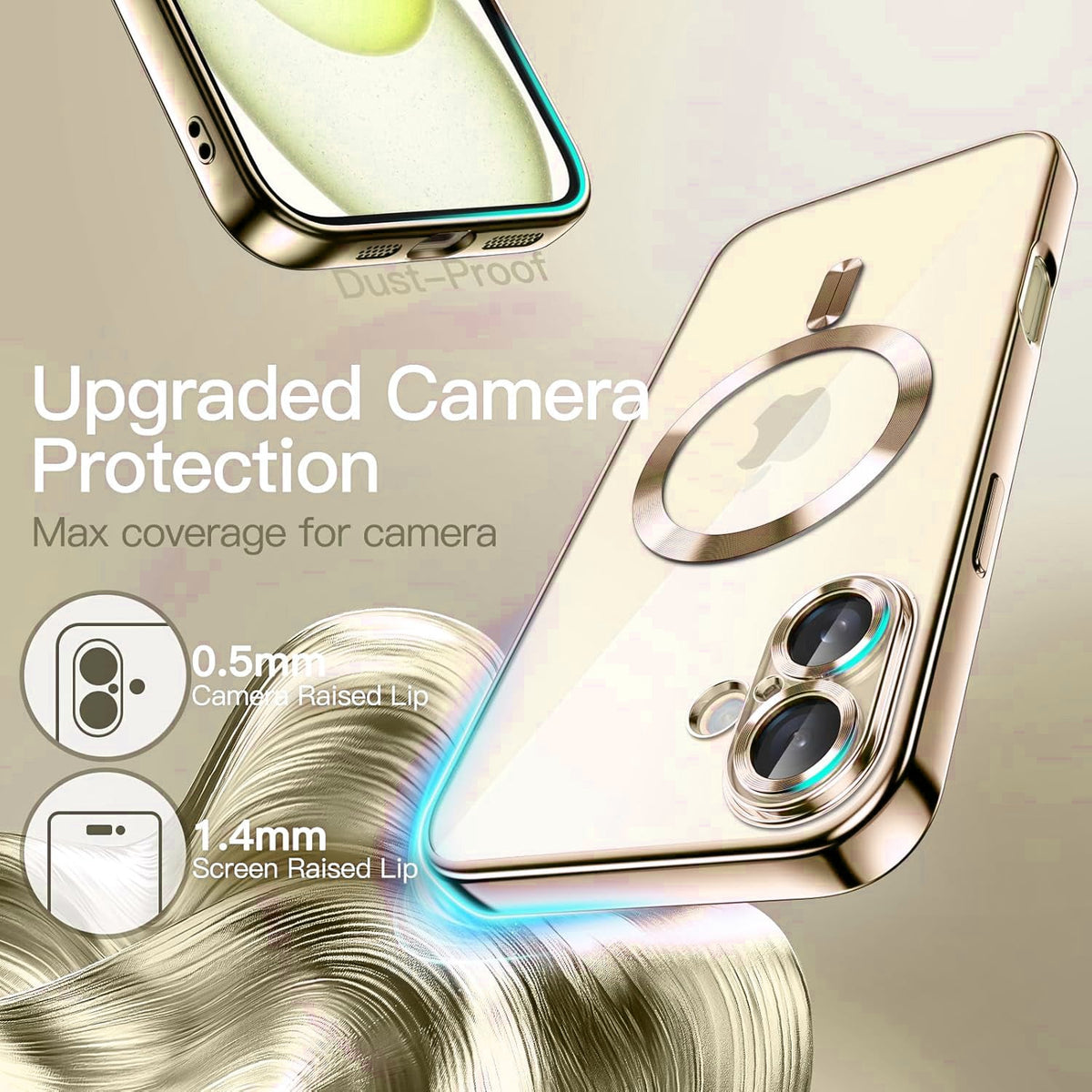 Apple iPhone 16 Plus Case - Gold - Silicone MagSafe Back Cover