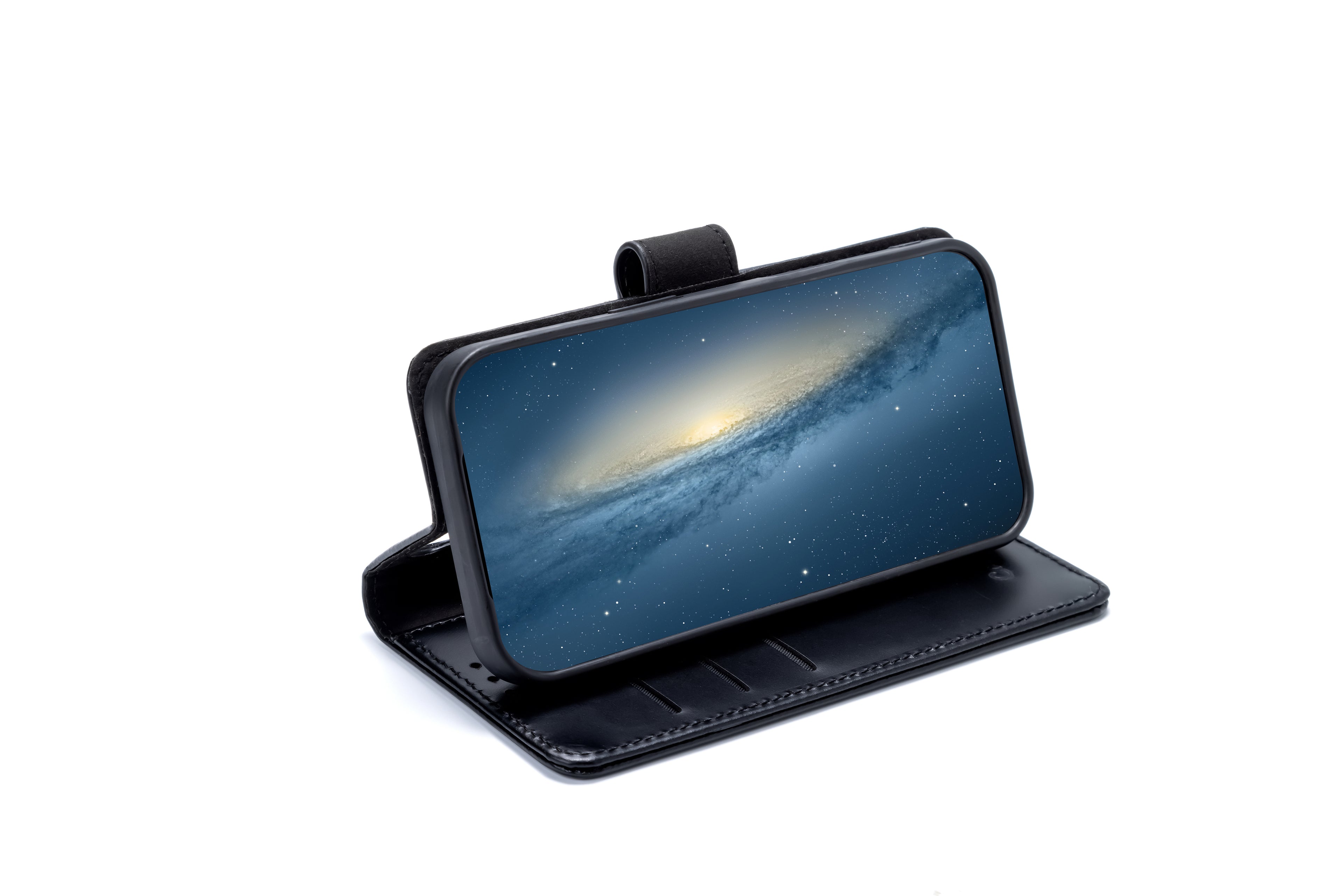 Schlankes Leder | Brieftaschen-Etui aus echtem Leder | Exklusiv für iPhone 17