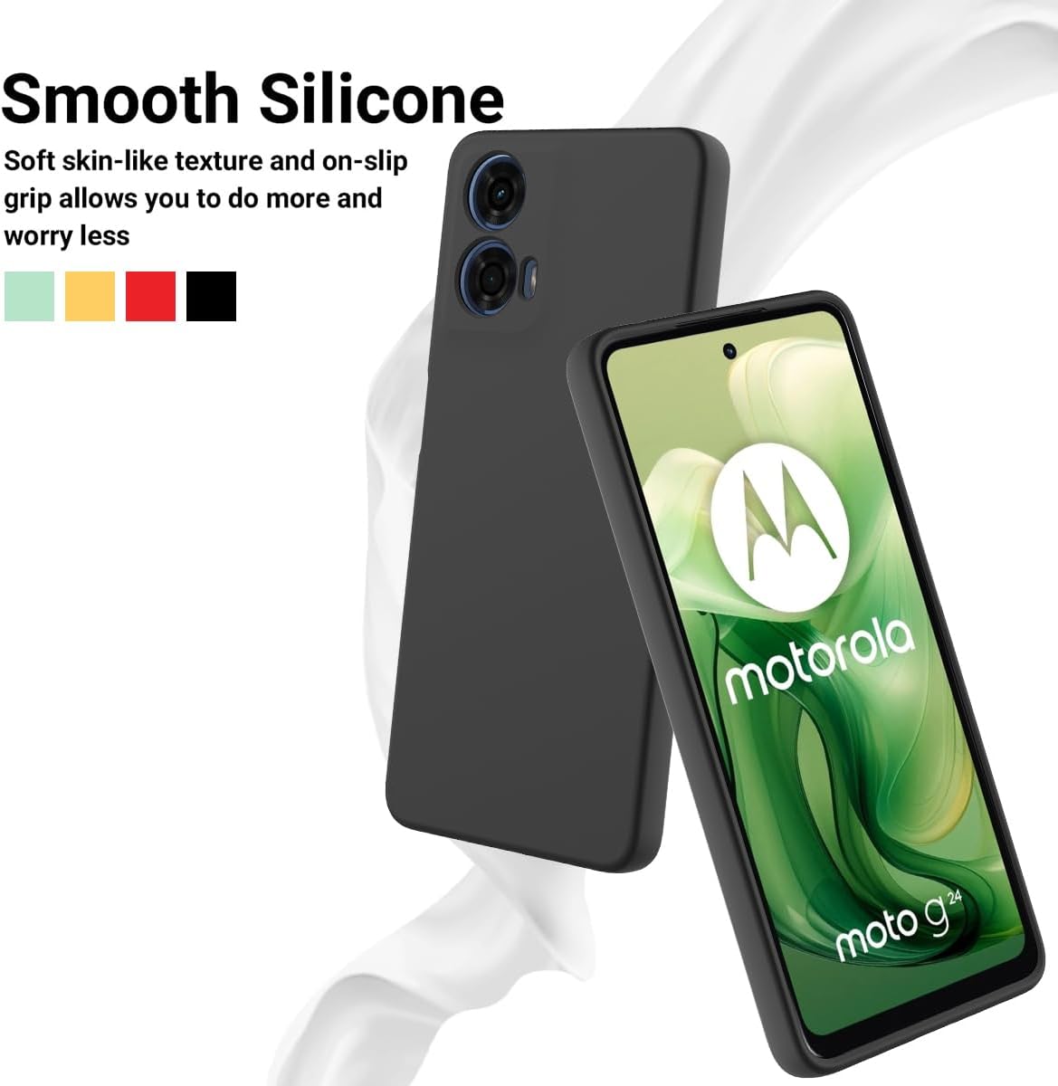 Motorola Moto G04 Hoesje - Zwart - Siliconen Back Cover