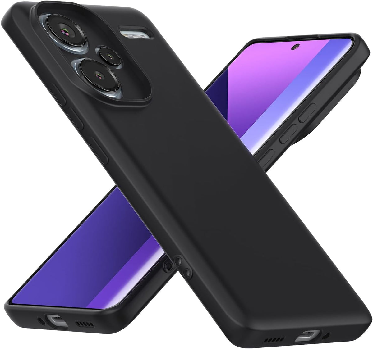 Note 13 Pro Plus Hoesje - Zwart - Siliconen Back Cover
