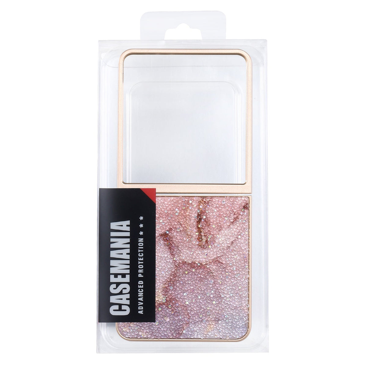 Samsung Galaxy Z Flip 7 Hoesje - Roze - Diamant Marmer Back Cover