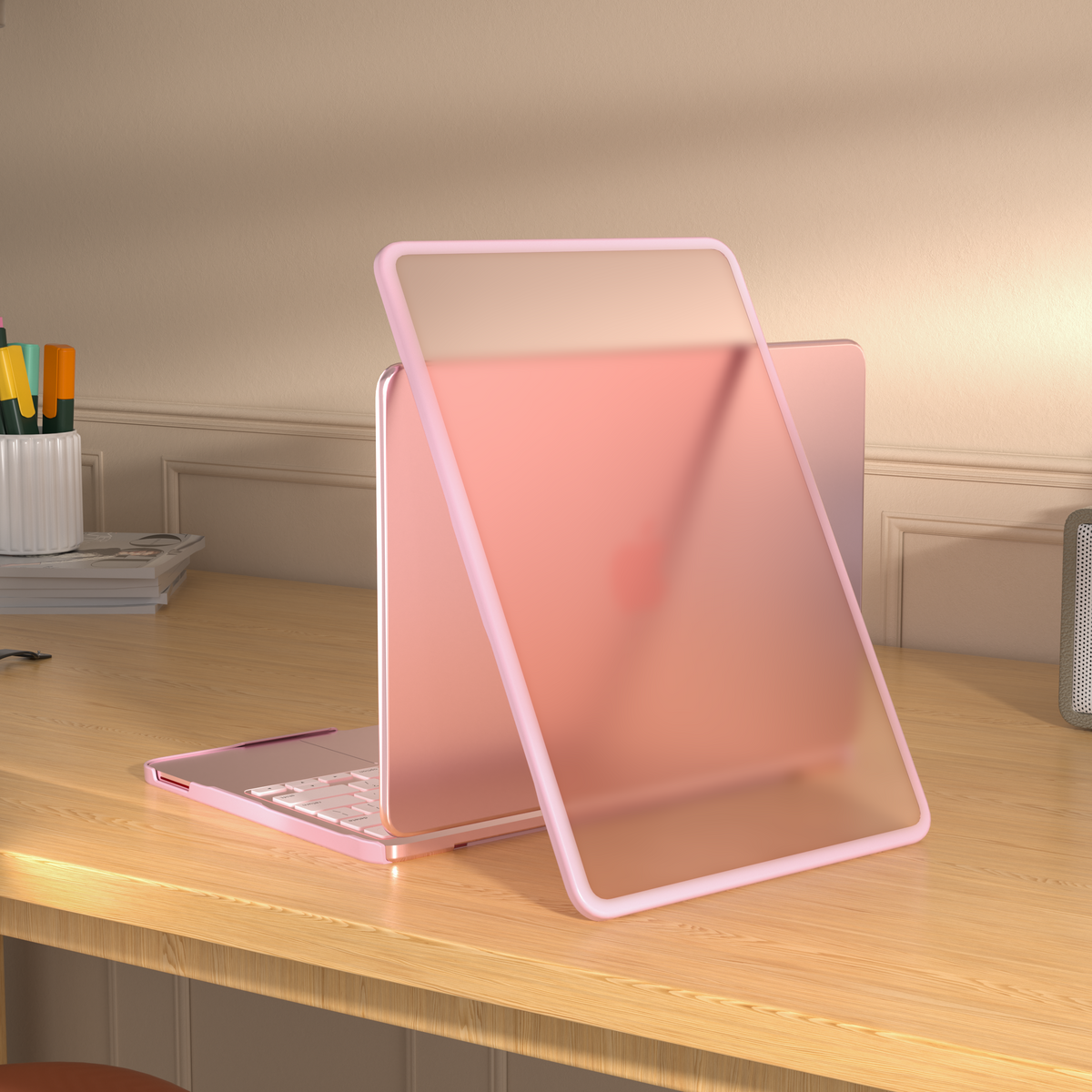 Apple MacBook Neo (13-inch) - Rosa/Transparent - Stoßfeste Laptop-Hardcase mit verstärktem Rand