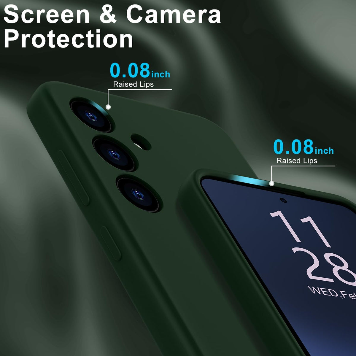 Samsung Galaxy S25 Hoesje - Groen - Liquid Siliconen Back Cover