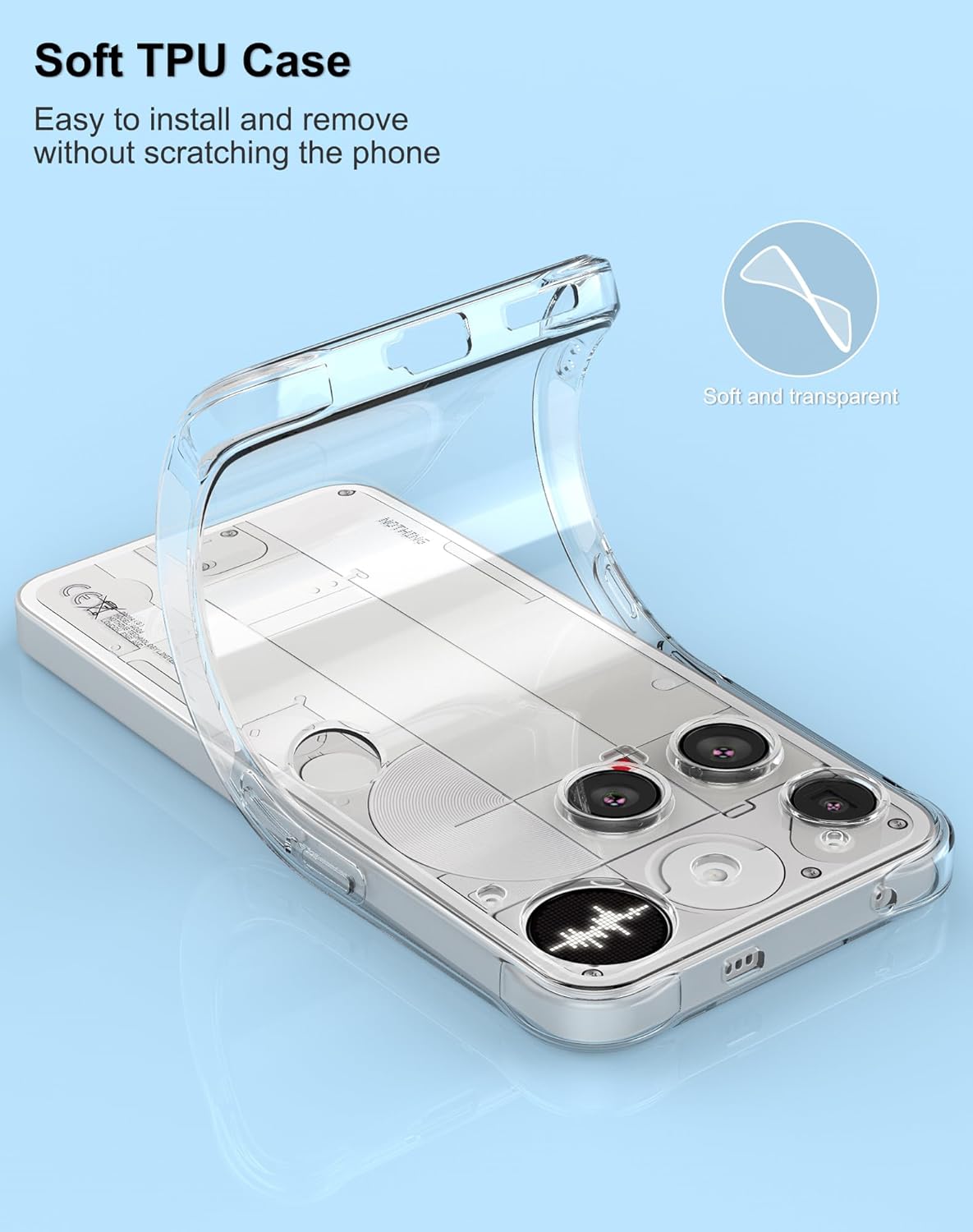 Nothing Phone 3 Case - Clear - Shockproof Back Cover