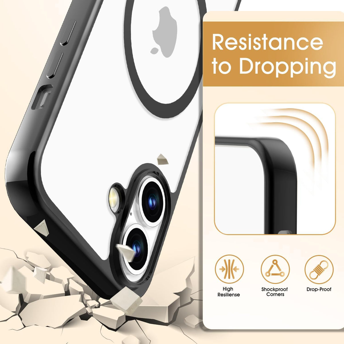 Apple iPhone 16 Plus Hoesje - Zwart - Siliconen MagSafe Back Cover met Telefoonkoord
