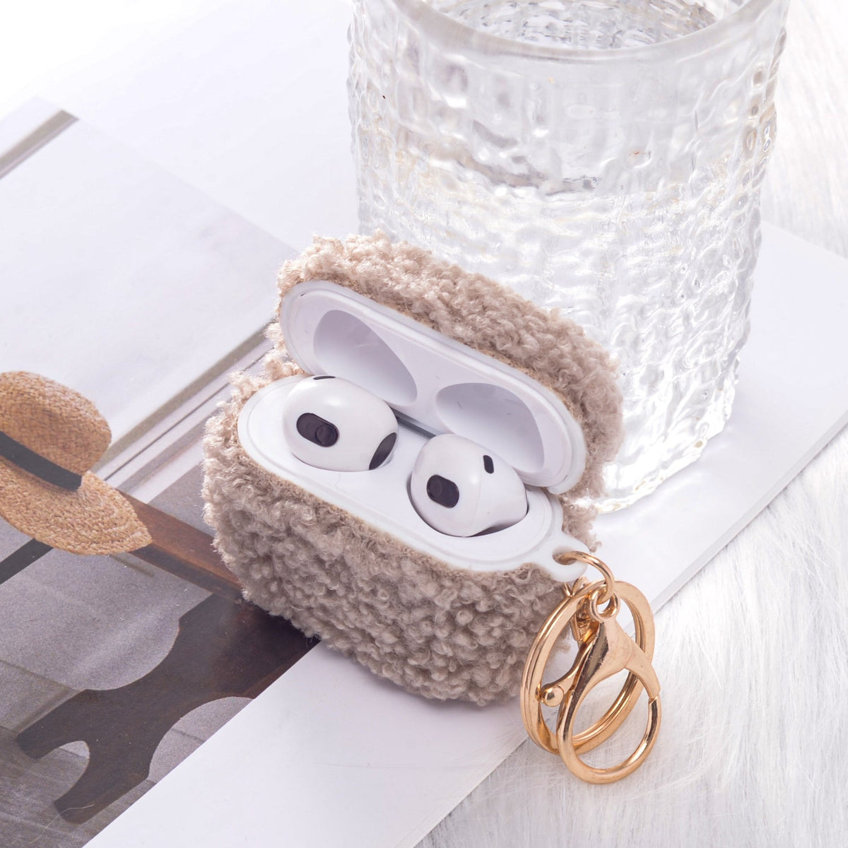 Apple AirPods 3 Hoesje - Teddy Furr - Grijs
