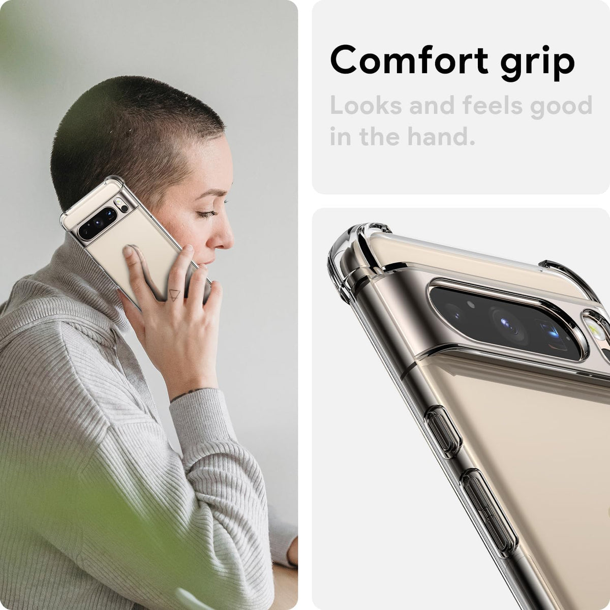 Google Pixel 8 Pro Hoesje - Transparant - Anti-Shock Back Cover
