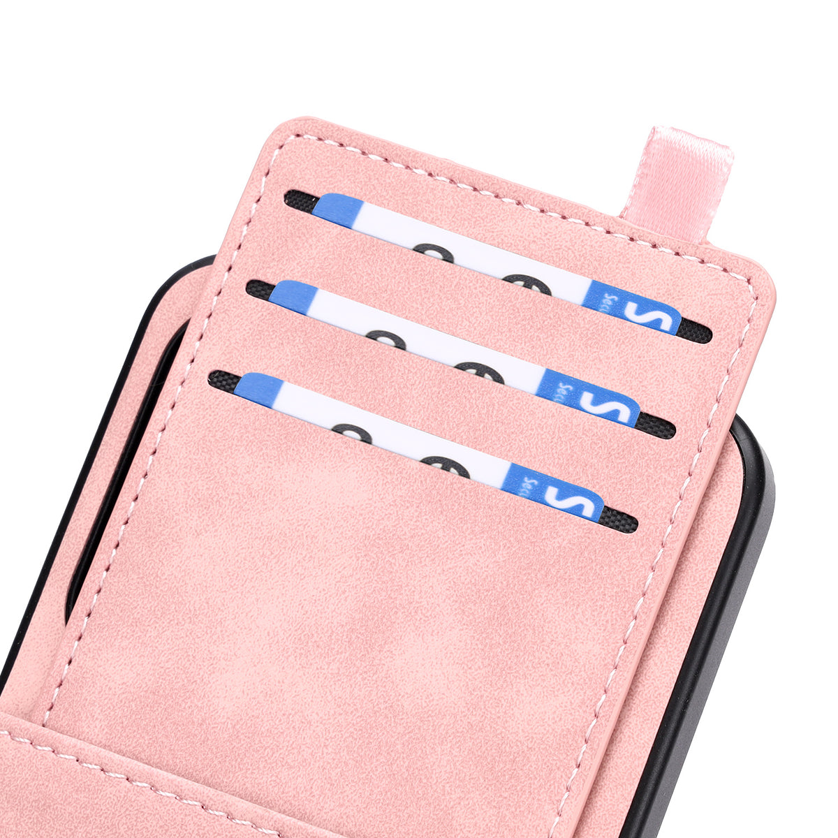 Samsung Galaxy S26 FE Hoesje - Pale Pink - Kunstleren Back Cover met Pull-Tab Pasjeshouder