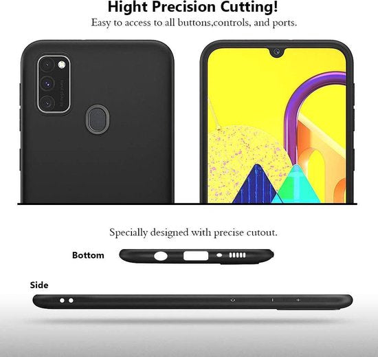 Samsung Galaxy M21 Case - Black - Silicone Back Cover