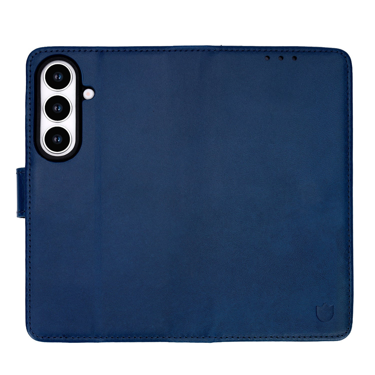 Samsung Galaxy S26 Hülle - Navy Blue - Echtleder-Klapphülle mit Kartenfach