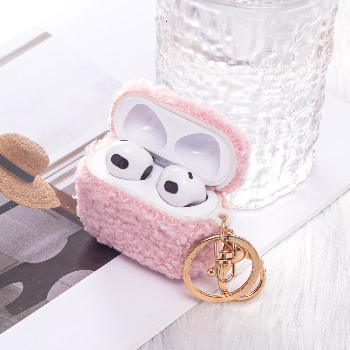 Apple AirPods 3 Hoesje - Teddy Furr - Roze
