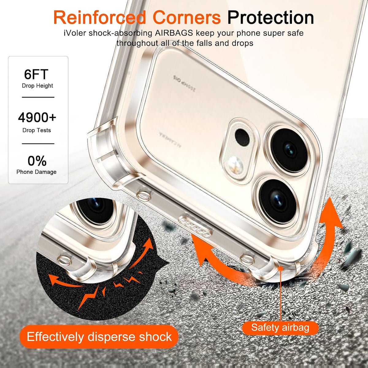 Honor 600 5G Case - Clear - Shockproof Back Cover