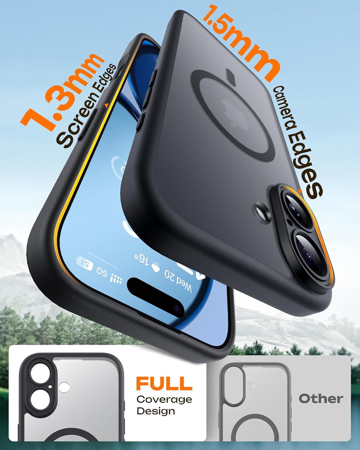 Apple iPhone 17 Case - Black - Magnetic Matte Armour MagSafe Back Cover with Camera Protection
