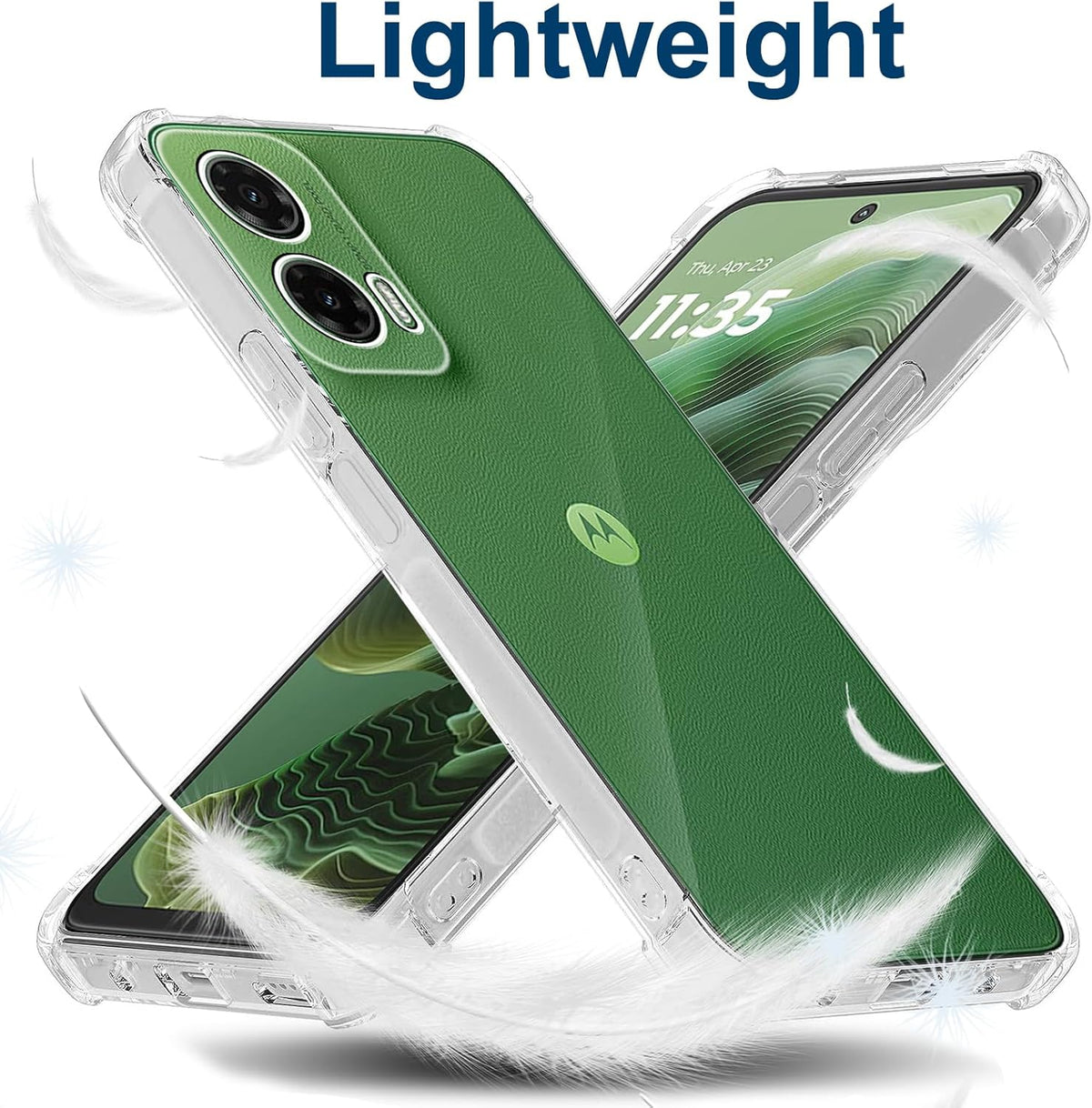 Motorola Moto G35 Case - Clear - Shockproof Back Cover