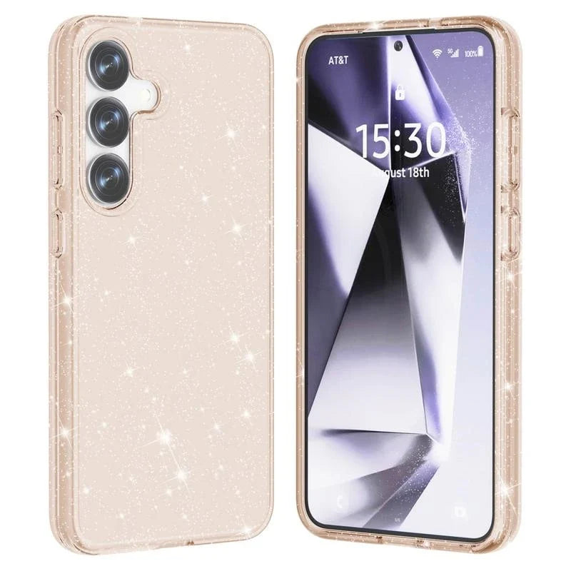 Samsung Galaxy S25 Plus Hoesje - Goud - Glitter Back Cover