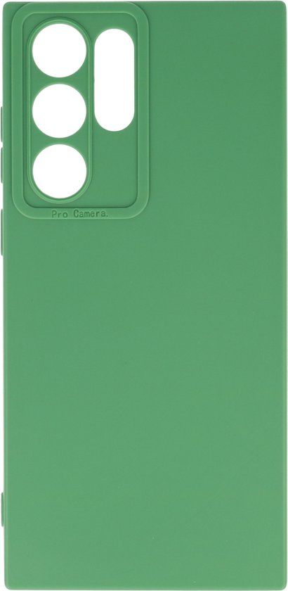 Samsung Galaxy S22 Ultra Hoesje - Groen - Siliconen Camera Bescherming Back Cover