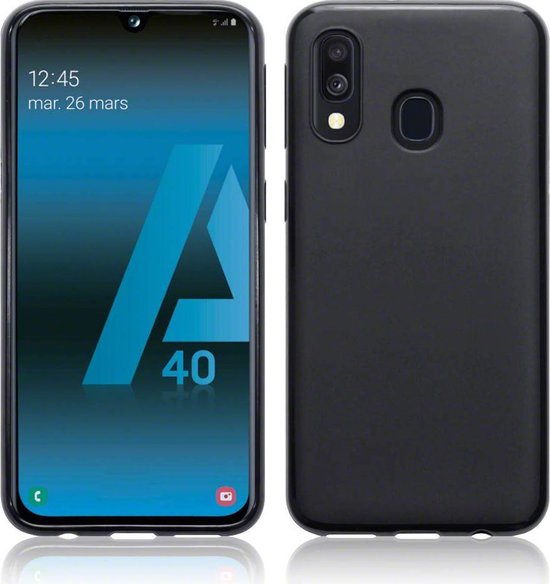 Samsung Galaxy A40 Hoesje - Siliconen Back Cover - Zwart Back Cover