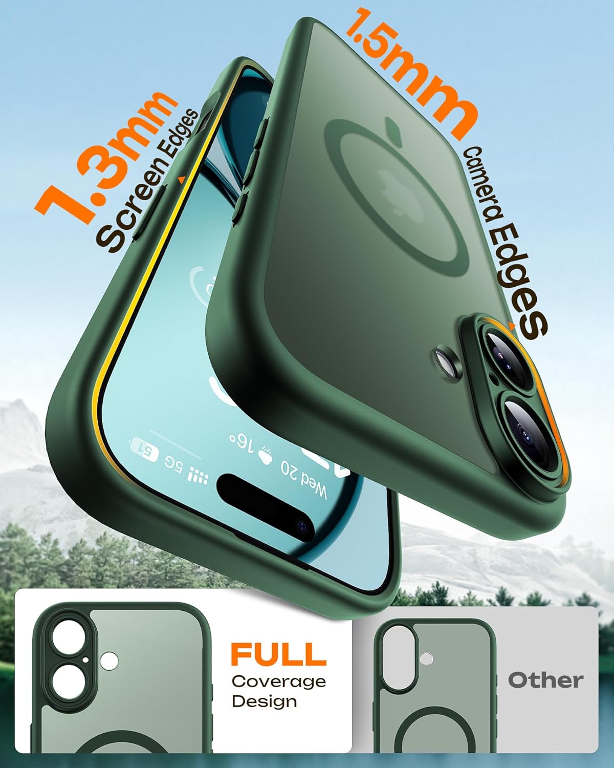 Apple iPhone 17 Case - Green - Matte Armor MagSafe Back Cover
