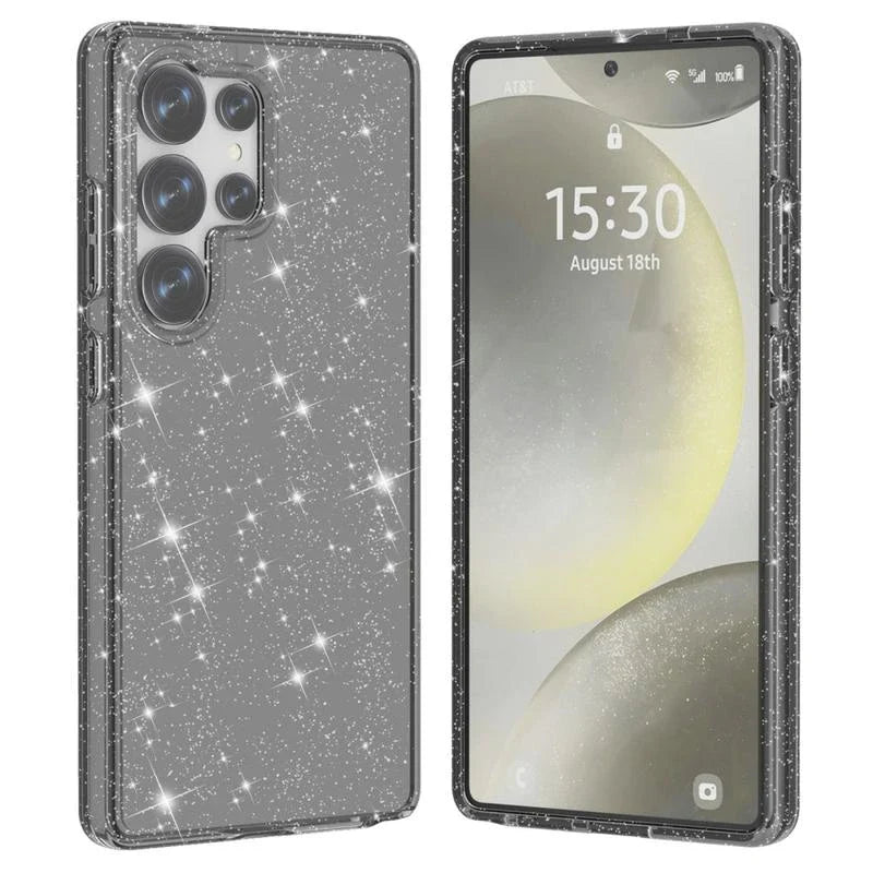 Samsung Galaxy S25 Ultra Hoesje - Zwart - Glitter Back Cover