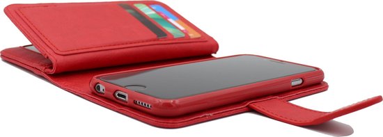 Samsung Galaxy S9 Case - Red - 2-in-1 Wallet Case with 10 Card Slots
