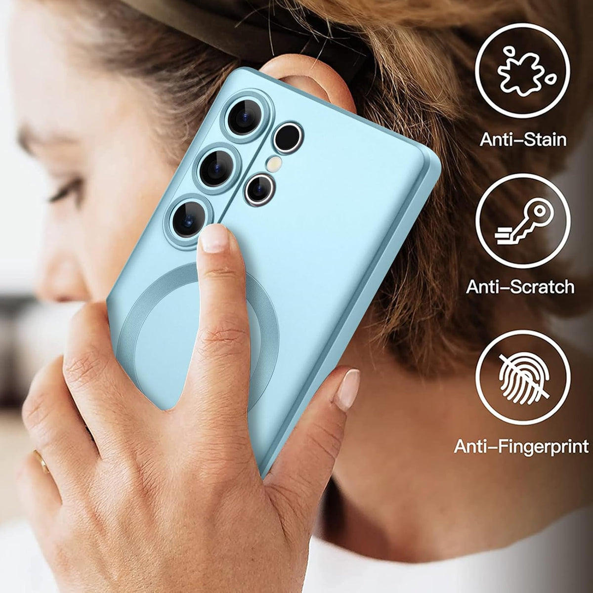 Samsung Galaxy S25 Ultra Case - Blue - Matte Silicone MagSafe Back Cover