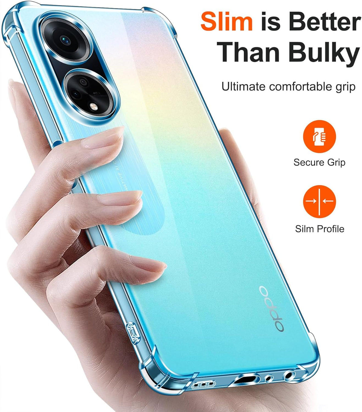Oppo A98 Hoesje - Transparant - Anti-Shock Back Cover