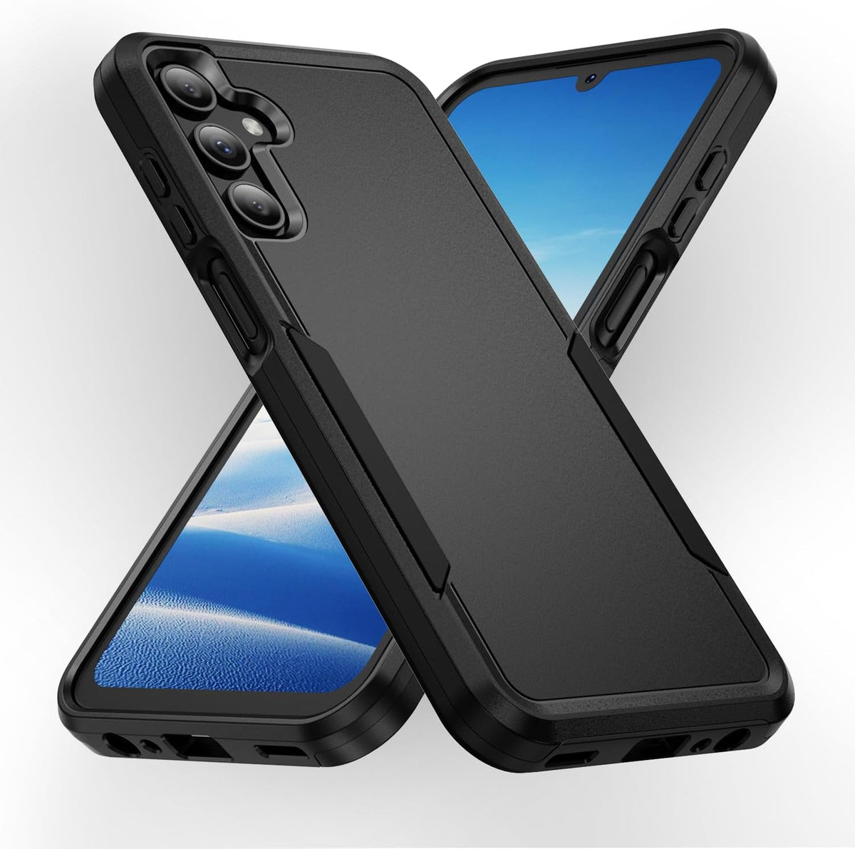 Samsung Galaxy A15 Hoesje - Zwart - Heavy Duty Armor Back Cover